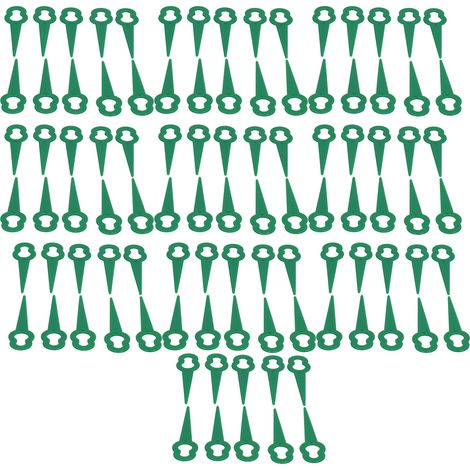 Lot de 100 lames de coupe pour tondeuse à gazon, accessoires de remplacement pour débroussailleuse, couleur verte, coupe-herbe portatif (1/5)