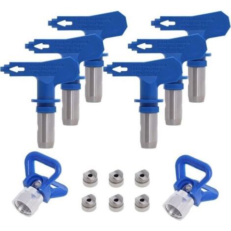 Buse Airless pulvérisation Réversible, 2X Buse siège Garde, Accessoires Buse Airless pour Pistolet à Peinture Haute Pression (Tapez 211, 315, 417, 517, 515, 523),de (1/5)