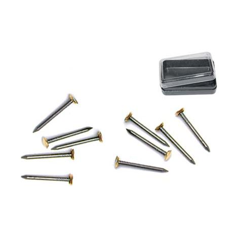 CHIODO TESTA OTTONE PRONTY - ACCIAIO MM 30 CF=PZ 15- 12 confezioni