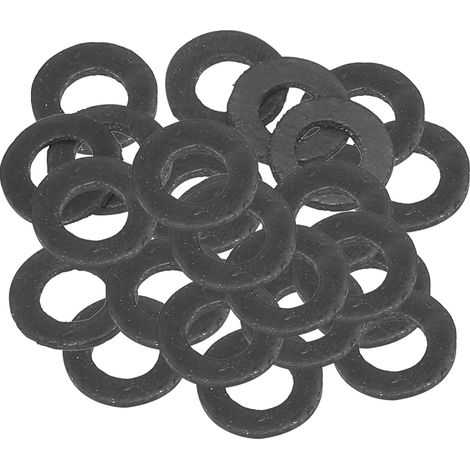 M5 Joint Plat En Caoutchouc, 24 Pièces 5mm ID 11mm OD 1mm Épais Joint D'Étanchéité Espaceur Anneau Pour Robinet Tuyau Raccord Serrage Boulon, Noir (1/5)