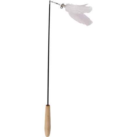 Bâton à plumes pour chat, canne à pêche rétractable interactive pour chat, bâtonnet amusant pour chat (1/5)