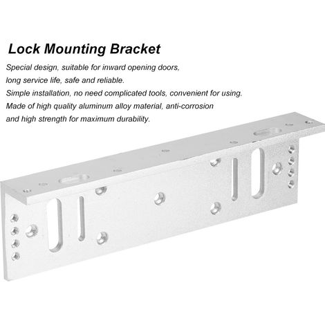 Support de fixation en alliage d'aluminium en forme de L pour serrure magnétique électrique, capacité de charge 500 kg / 1102,31 lb. (1/5)