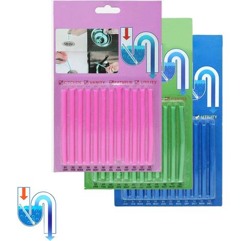 Bâton De Nettoyage Pour Canalisations - 36 Pièces - À Base D'enzymes - Pour Évier Cuisine Salle De Bain Douche - Sans Agents Corrosifs (1/5)