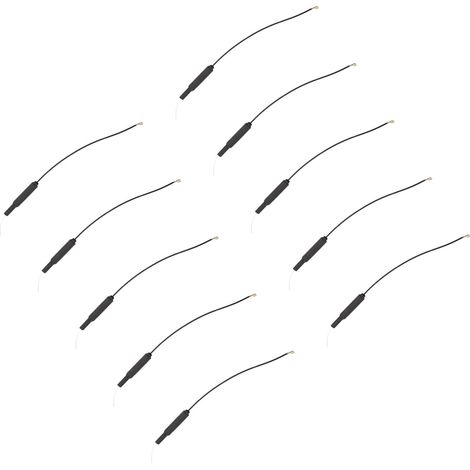 Lot de 10 antennes à ressort intégrées NZ2.4GTG003, 3 dBi, omnidirectionnelles, à tube de cuivre, 2,4 GHz, pour drones et maison connectée. (1/5)