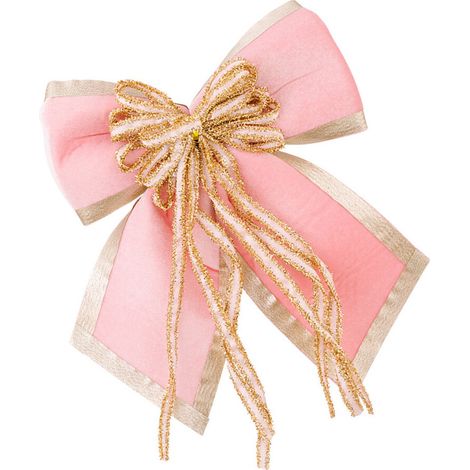Papillon in velluto per albero di Natale - Rosa (1/2)