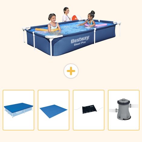 Bestway Bestway Steel Pro Rectangulaire - 221x150x43 cm - 5-pièces S40 (1/5)