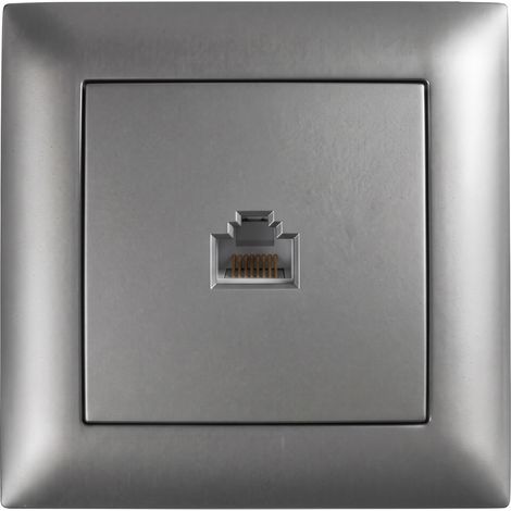 Toolight Prise Rj45 Avec Cadre Oste Jnh010-s Grey (1/5)