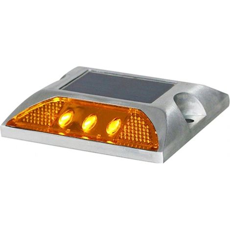 Feu de signalisation routière solaire jaune clignotant-AquaForge (1/5)