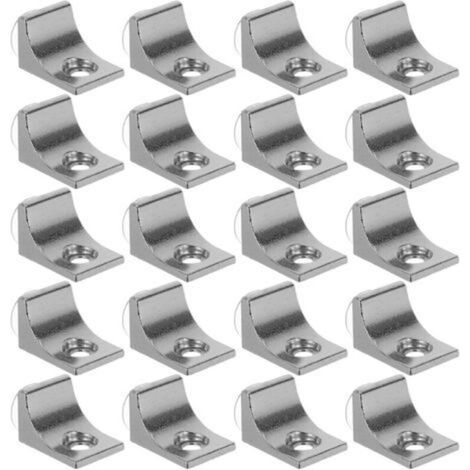 Lot de 20 Supports D’Étagères en Alliage de Zinc Clips Antidérapants pour Étagères de Placard en Verre Chevilles Robustes pour Meubles Cuisine Usage Intérieur Fixation (1/5)