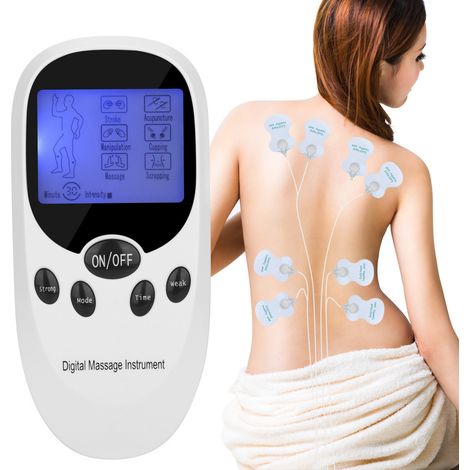 Masseur électrique à impulsions, stimulateur musculaire, appareil antidouleur, blanc (1/5)