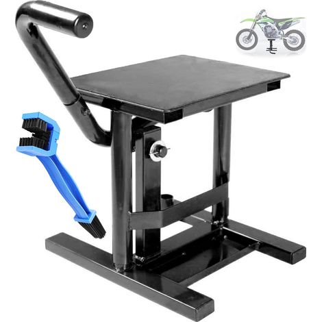 Caballete / elevador para motos de cross, enduro con cepillo de limpieza de cadenas (1/5)
