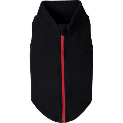 Pull en Polaire à Fermeture éclair pour Chien - Noir - Taille XXL - Pull Chaud en Polaire - sans Laisse - pour l'hiver - pour Chiens de Petite Taille et de Taille Moyenne (1/5)