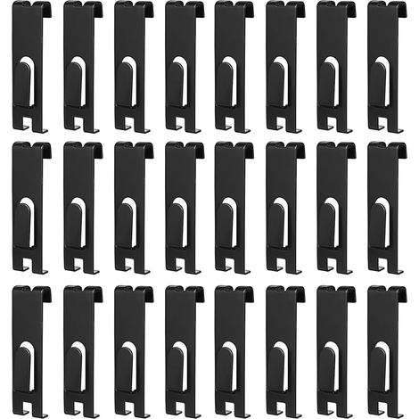 Lot de 30 Crochets pour Panneau Métallique en Métal Noir, Support Stable et Usage Polyvalent, pour Chambres et Cuisines (1/5)
