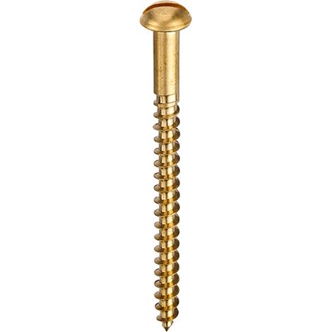 Unifix Brass Woodscrews Slotted Round Head 4G X 1/2" - Box of 200
