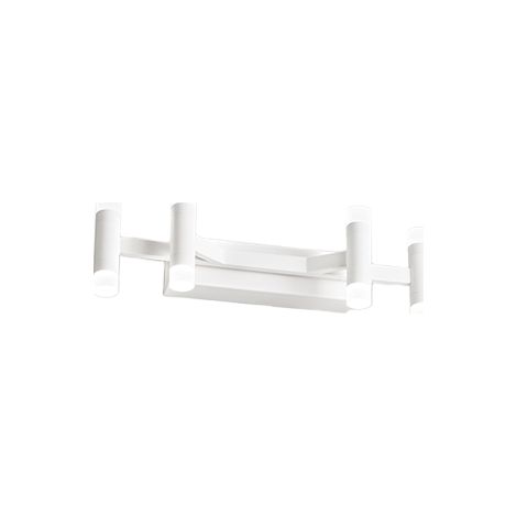Applique Murale Led Moderne En Métal Blanc Mat 24W 3000K, Design Géométrique Élégant Pour Éclairage D'Intérieur Minimaliste De La Marque Perenz. (1/2)