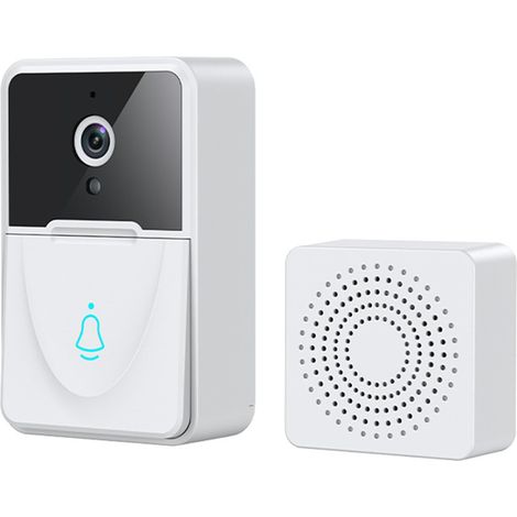 Sonnette Connectée X3 Smart Visual WiFi, Sonnette sans Fil, Interphone Vidéo Angle de Vision de 60°, Vision Nocturne, Audio Bidirectionnel, Prend en Charge Le Stockage (1/5)