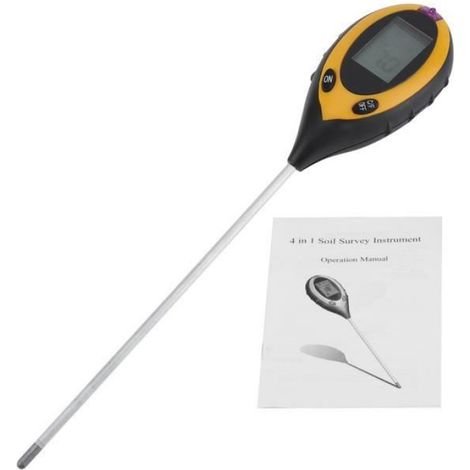 Sonew 4 en 1 testeur mètre 4 dans 1 sol de jardin de mètre d'appareil de contrôle de pH de lumière du soleil d'humidité (1/4)