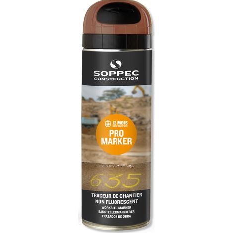 Spraydose - Baustellenmarkierer SOPPEC nicht fluoreszierend promarker braun 9-12 Monate - 141509