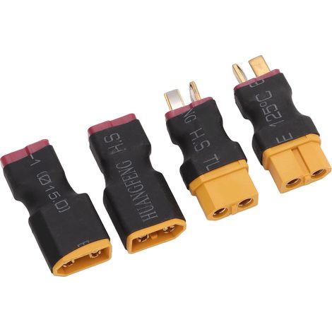 4 Pièces Connecteurs XT60 Mâle et Femelle avec Adaptateur en T pour Batteries RC, Connexion Fiable pour Modèles de Voitures et Avions (1/5)