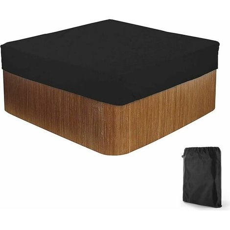 De Piscine Carré Bâche Solaire pour Piscine, Couverture De Spa en Tissu Polyester 210D étanche, Résistant aux UV Housse de Protection pour Bain à Remous de Jardin,218 218 30cm (1/5)