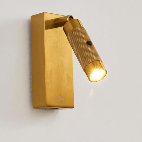 Wall-mounted bedside lamp, modern minimalist design, suitable for hotel rooms, rotatable, suitable for living rooms/bedrooms (3W 3000K) (1/4)