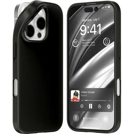 Funda Mercury Soft para iPhone 16 Pro de 6,3 pulgadas, color negro.