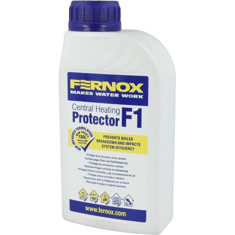 Inhibiteur F1 pour chauffage central – Empêche corrosion et boues – Compatible fer, acier, cuivre, aluminium – 130 litres d'eau – Alpha