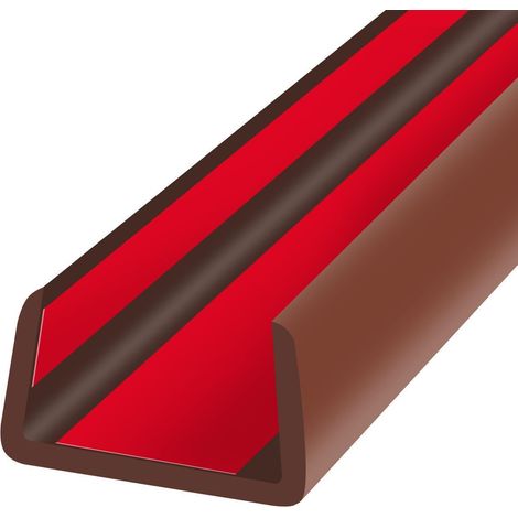 Flexible U-Kantenverkleidung 6m Braun, selbstklebend, 25mm Schlitzbreite (1/5)