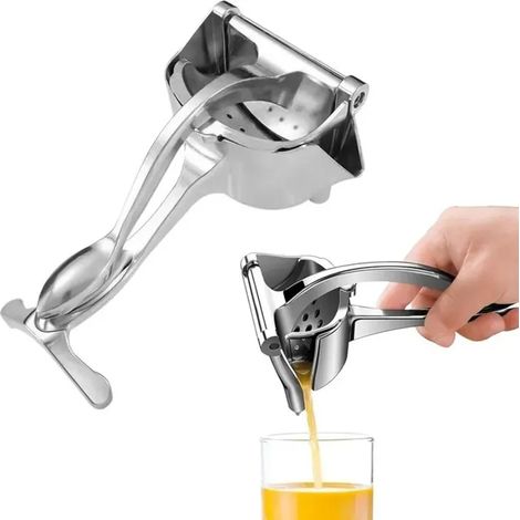 Presse-Agrumes Manuel En Aluminium, Extracteur De Jus Avec Filtre Anti-Pulpe, Antidérapant Pour Citron Orange Lime (1/5)