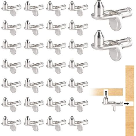 Support D'étagère, 30 Pièces Taquets pour étagères, 5mm Support En Forme De L pour Armoires, Meubles, Supports D'étagères (1/4)