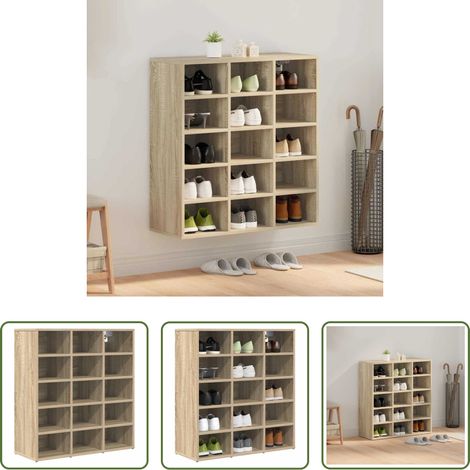 vidaXL Meuble de rangement - Cabinet à chaussures Chêne Sonoma 77,5 x 30 x 83,5 cm (1/5)