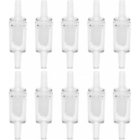 BUNTHAUS 10pcs Aquarium Pompe à Air Clapets Anti Retour Une Voie clapet Anti Retour d'aquarium réservoir de Poissons oxygène Pompe à air soupape de retenue (Blanc) (1/5)