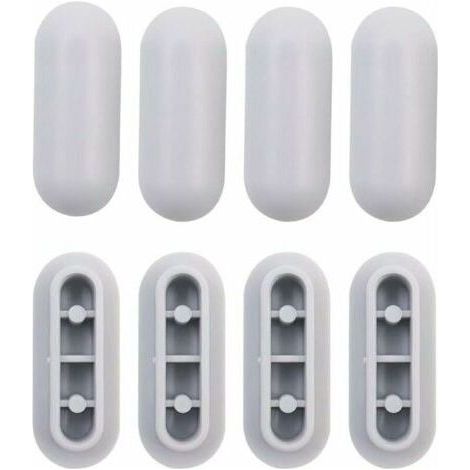 4 Pièces Tampon Universel pour Siège de Toilette Universel Chocs Kit de Tampon Abattant WC Plastique Toilette Pare-chocs Remplacement (1/4)