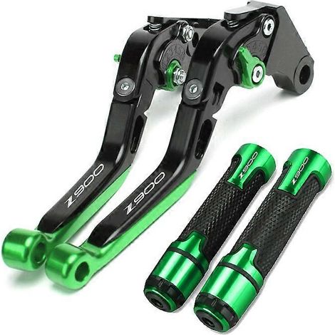 S'applique aux motos Kawasaki Z900 Z 900 2017-2022 2020 2021 : ensemble de leviers de frein et d'embrayage CNC, réglables et pliables, avec protège-guidon (A) (1/5)