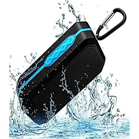 Enceintes Bluetooth sans fil étanches IPX5 avec basses renforcées HD, enceintes portables pour téléphone, microphone intégré, compatible FM, AUX, carte TF, USB, pour iPhone, iPad, téléphones Android, 