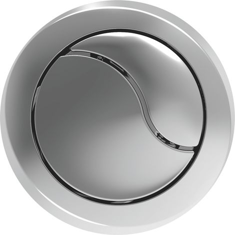 Bouton chromé double poussoir pour mécanisme WC – Plaque de commande – Compatible avec SIAMP Optima S – Pour installation facile (1/5)