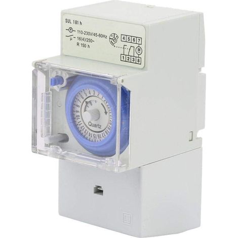 Minuterie, 110 V-230 V SUL181H, minuterie mécanique analogique 24 heures, commande manuelle/automatique