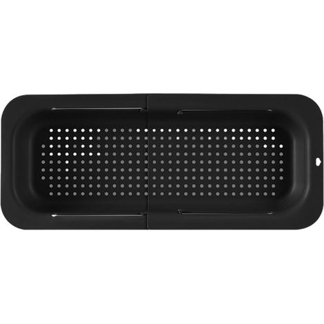 Cesta de drenaje retráctil para colocar sobre el fregadero, multifuncional, de material PP, para escurrir frutas y verduras. Recipiente con colador, utensilio de cocina. (1/5)