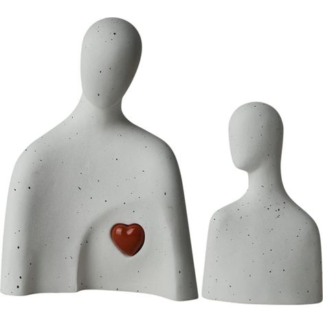 2pièces Figurines Décoratives Abstraites Céramique Éléments Modernes pour Décoration Intérieur Objets de Table Appoint (1/5)