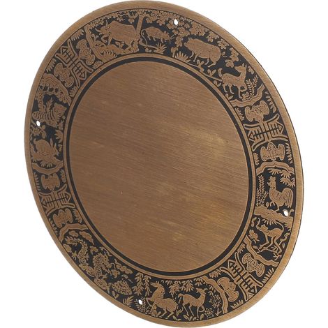 Plaque de finition en cuivre antique à motif zodiacal, style (1/5)