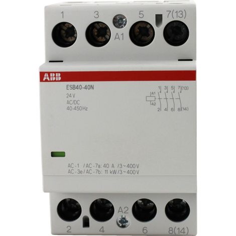 Contattore modulare 4 vie NO 40A bobina 24 VDC Abb (1/2)