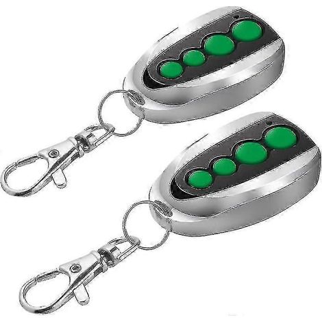 Lot de 2 télécommandes sans fil pour portails automatiques et portes de garage, émetteur de sécurité à 4 boutons (1/5)
