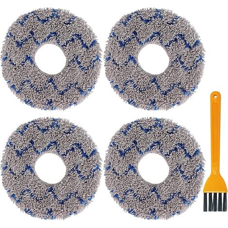 Paquete de 4 cabezales de fregona de repuesto reutilizables y lavables compatibles con las series Ecovacs Deebot X1/X2/T10/T20/T30 Omni y T30S/N30. (1/5)