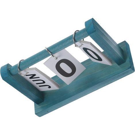 Calendrier de bureau bleu à rabat compatible avec les calendriers à utiliser sur un ordinateur de bureau (1/3)