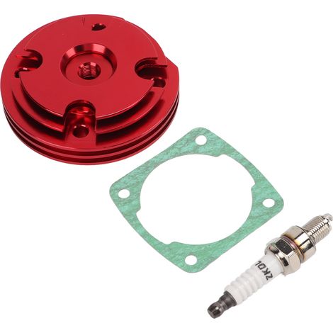 Cachet de culasse avec joint de bougie, kit en aluminium CNC pour moteur 2 temps 66cc 69cc 80cc, vélo motorisé (1/5)