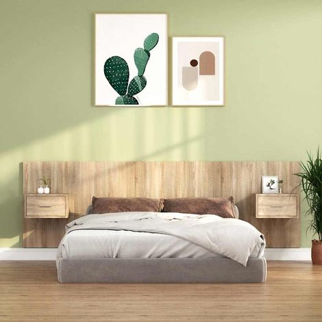 vidaXL Bed Headboard with Cabinets Sonoma Oak Engineered Wood (1/5)