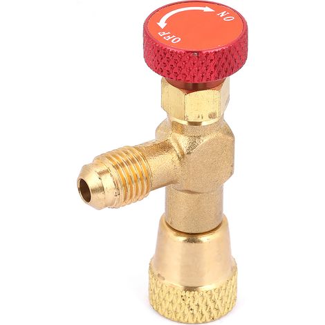 Vanne de régulation de débit en laiton 1/4''-5/16'' pour tuyau de charge de réfrigérant R410A