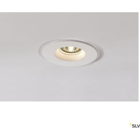 Encastré PLASTRA GU10 rond plâtre 35W max. - SLV - 148070 (1/5)