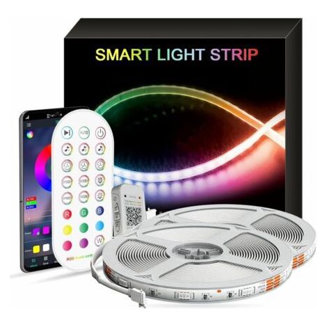 Bande lumineuse LED – Bande lumineuse LED extérieure non étanche de 25 m, bande lumineuse LED extérieure, bande lumineuse LED extérieure RVB autocollante avec application intelligente, LED extérieure (1/4)