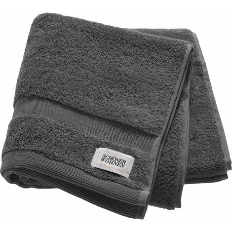 SCHÖNER WOHNEN toalla CUDDLY - 1 unidad 50x100 cm, gris